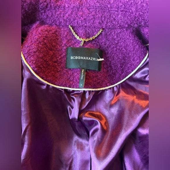 BCBGMaxAzria Boucle Purple and Gold Coat - Picture 6 of 10